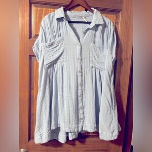 Free People light blue tunic